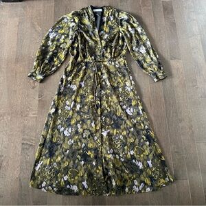 Zara Women's Maxi Shirt Dress Garden Romantic‎ Flowy Size S